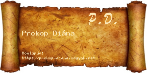 Prokop Diána névjegykártya